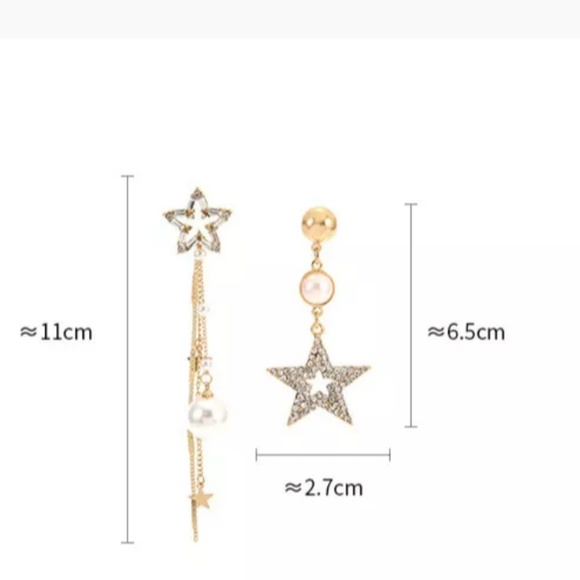 Asymetrical Star earrings - Picture 6 of 6